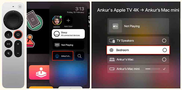 حدد HomePod كمكبر صوت لجهاز Apple TV