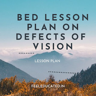 lesson plan pdf on defects of vision