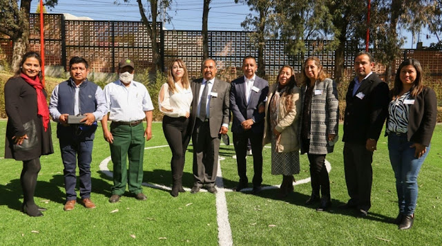 Inaugura Mundo Tlatehui Unidad Deportiva de la Telesecundaria Alejandro García