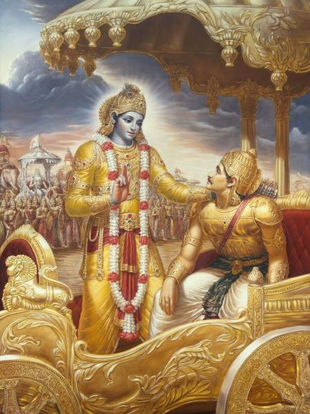 Krishna Enlightens Arjuna