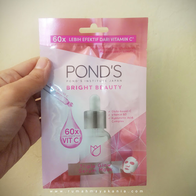 pond's Triple Glow Serum mask