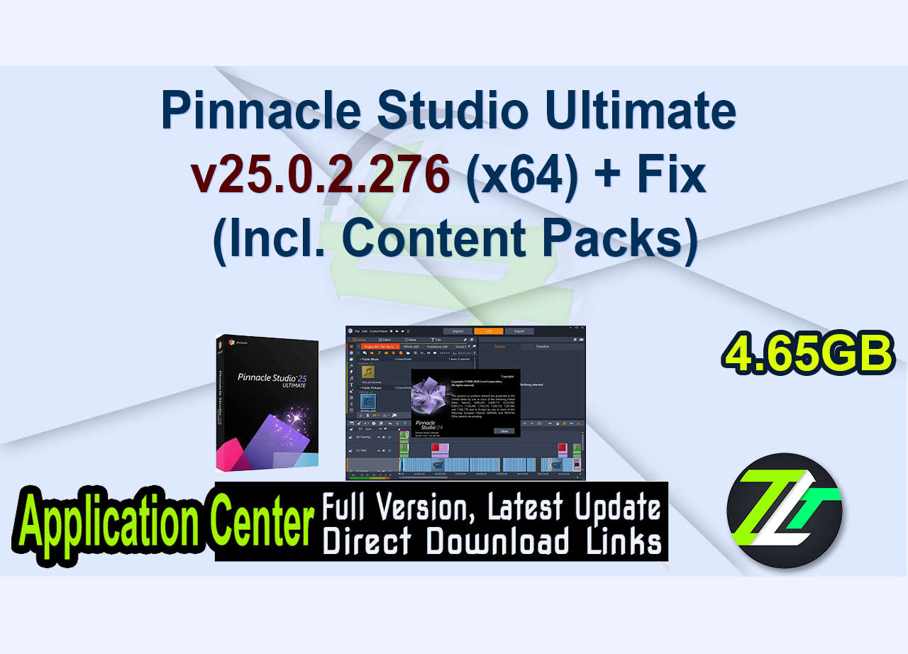Pinnacle Studio Ultimate v25.0.2.276 (x64) + Fix (Incl. Content Packs)