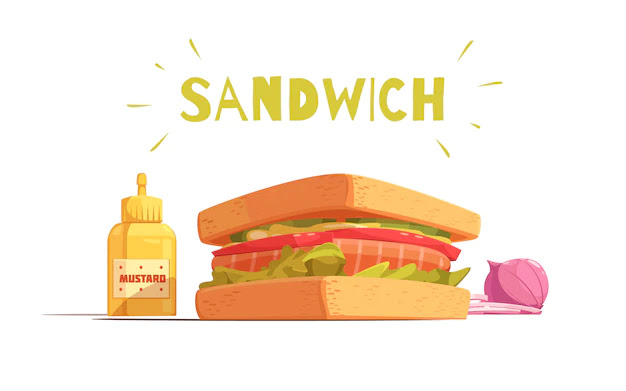sandwich can be made from different breads with fresh dressings and sauces