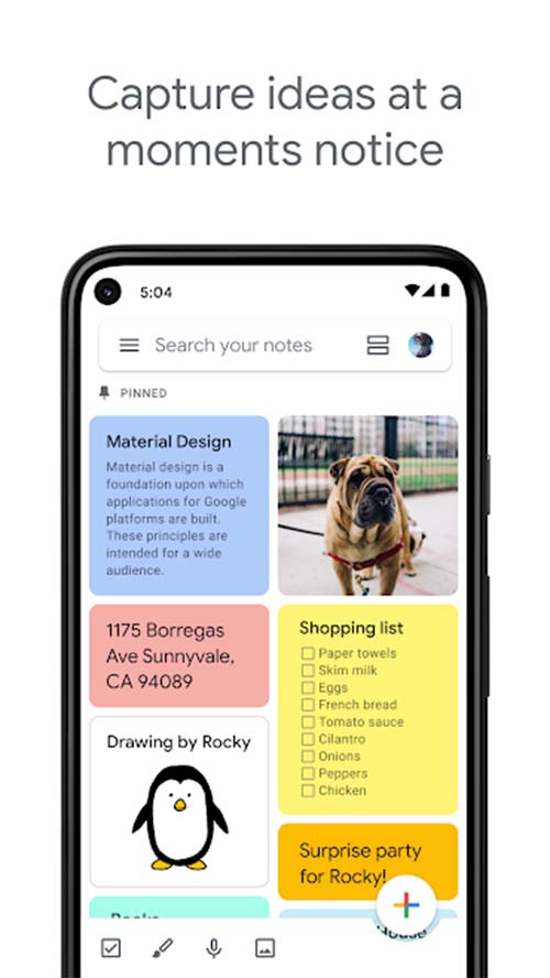 Tải Google Keep - Ghi chú notes & danh sách a1