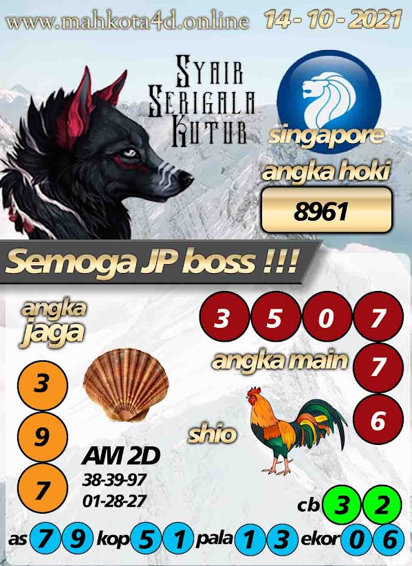 Syair Prediksi Jitu Singapore Pools - Togel SGP Kamis, 14 - Oktober - 2021