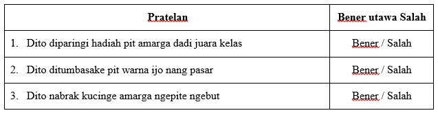 SOAL PAS BAHASA JAWA KELAS VI SD