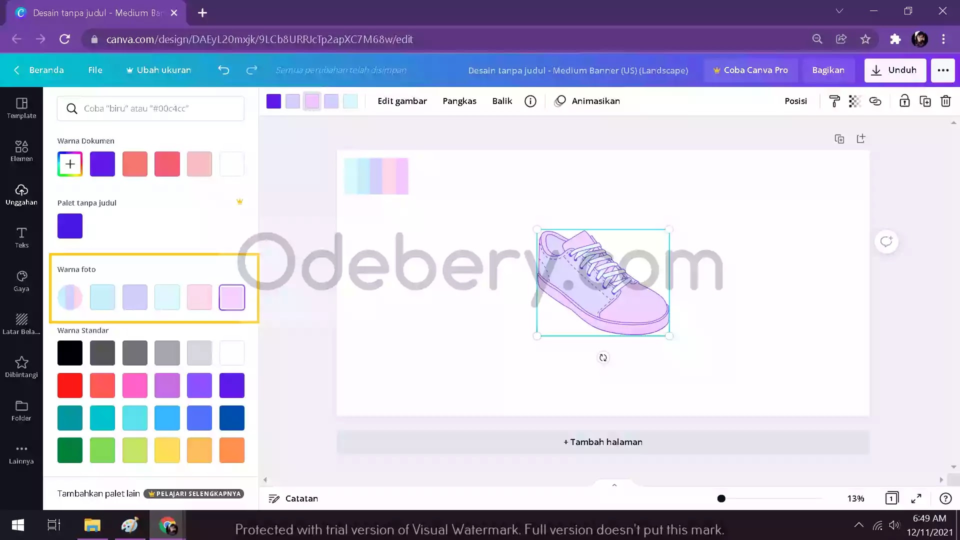 Cara Memasukan Warna Pastel di Aplikasi Canva