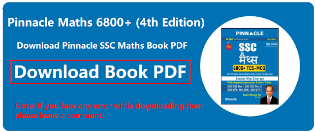 Download Pinnacle SSC Maths Book PDF