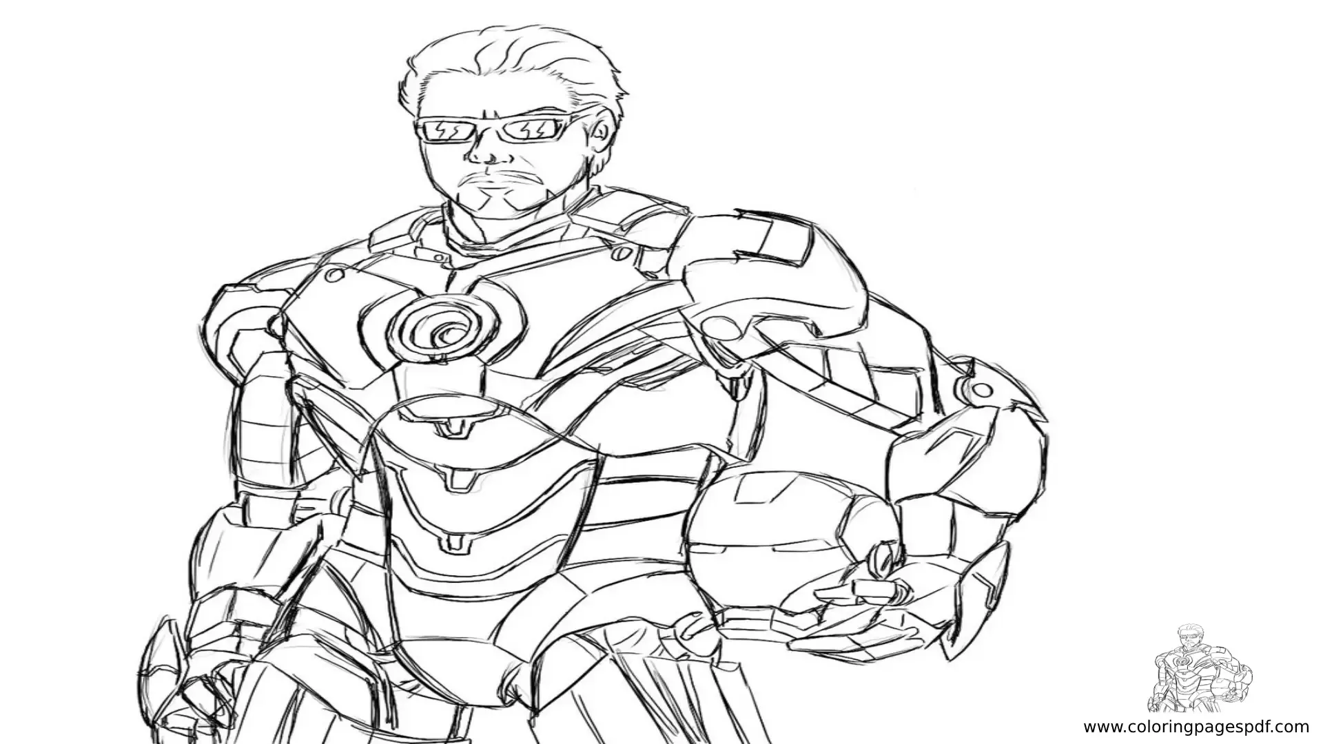 Coloring Pages Of Unmasked Iron Man