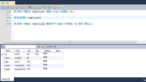 10 Example of ALTER Clause in SQL