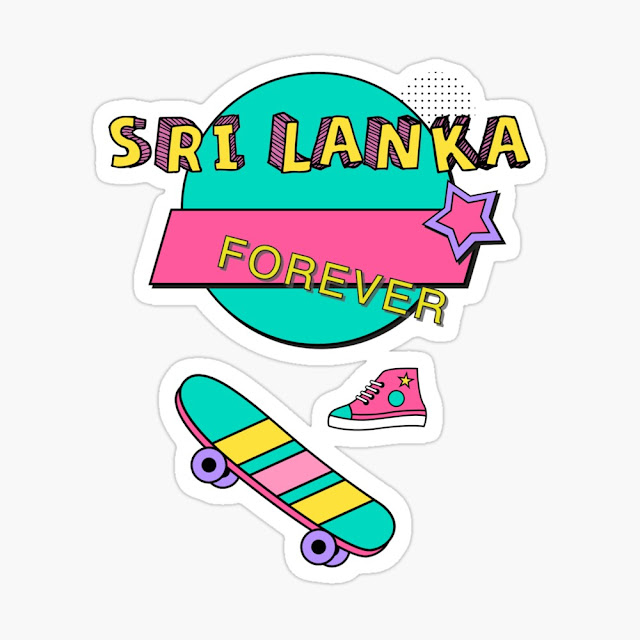 Sri Lanka - Retro Style Sticker