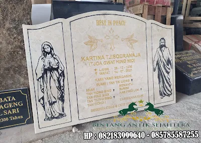 DAFTAR HARGA 20 JENIS KIJINGAN MAKAM MARMER GRANITE TERLARIS BERIKUT NISAN NYA