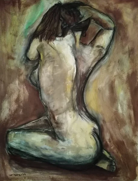 Desnudo, Oleo sobre tela, Daniel Infante