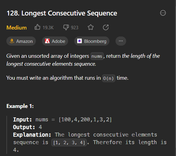 Longest Consecutive Sequence