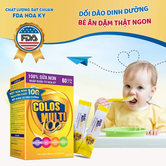 Mall Shop [ colosmulti.official ] Sữa non Colosmulti 100 hộp 60 gói x 1,5g hỗ trợ hệ tiêu hóa, giúp bé ăn ngoan