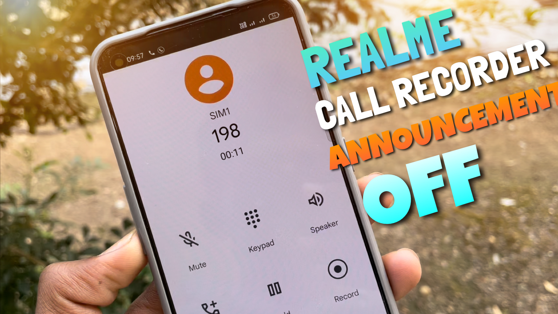 Realme call recorder announcementoff