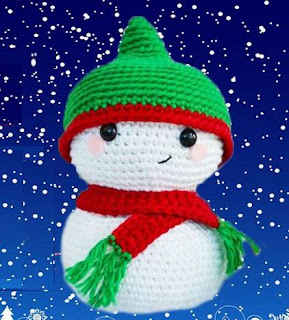 PATRON GRATIS MUÑECO DE NIEVE AMIGURUMI 46972 ☃️