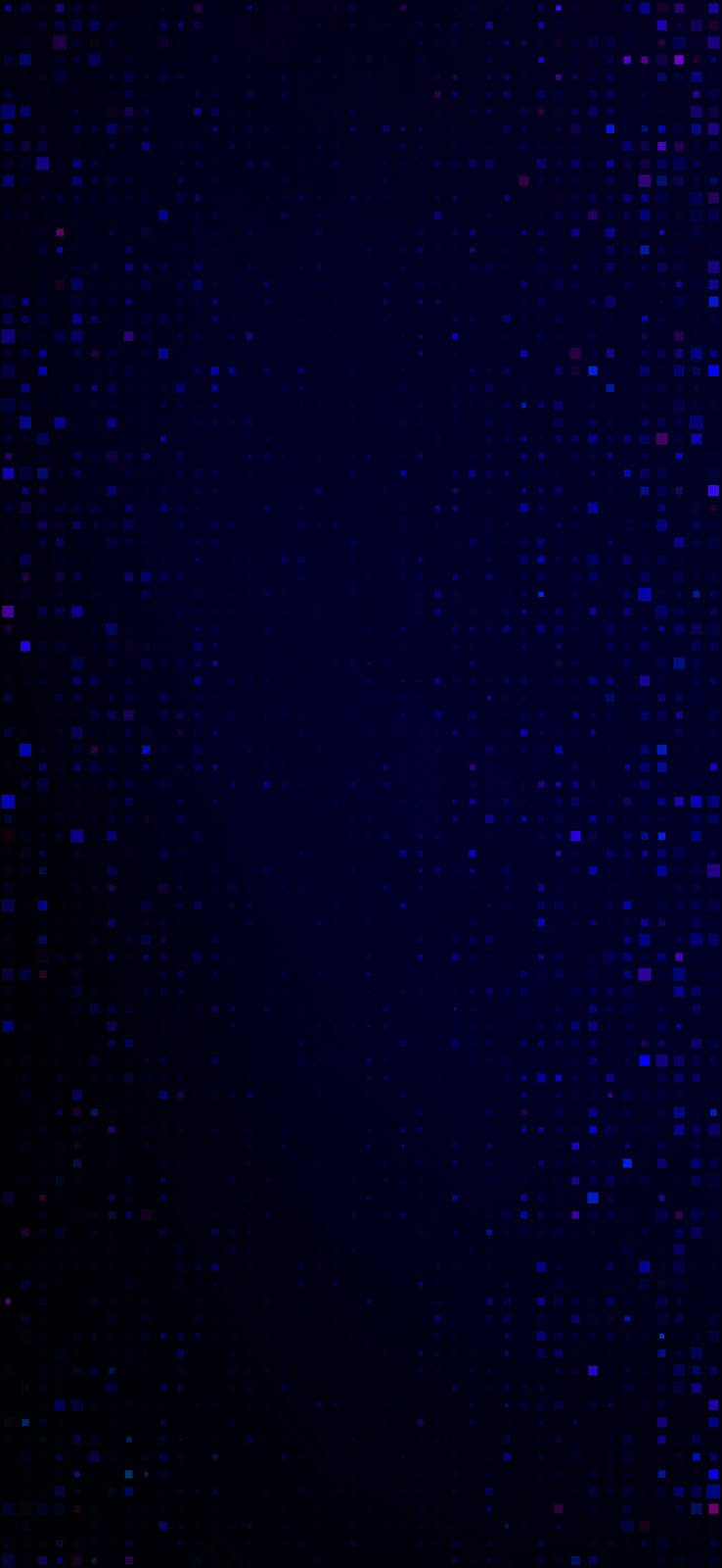 Abstract pattern with blue and purple digital particles on a dark background.
