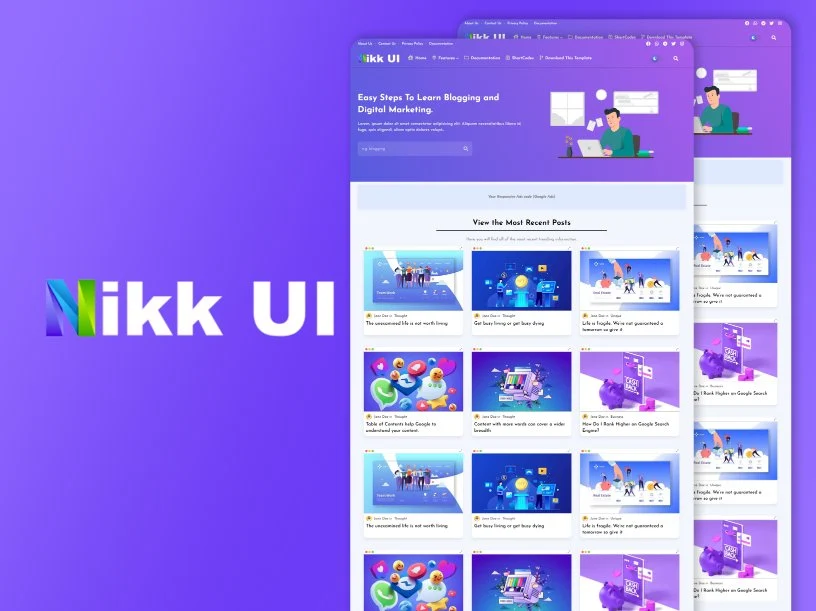 Nikk-UI - UI & Colorful Blogger Template - Blogger Template 2023