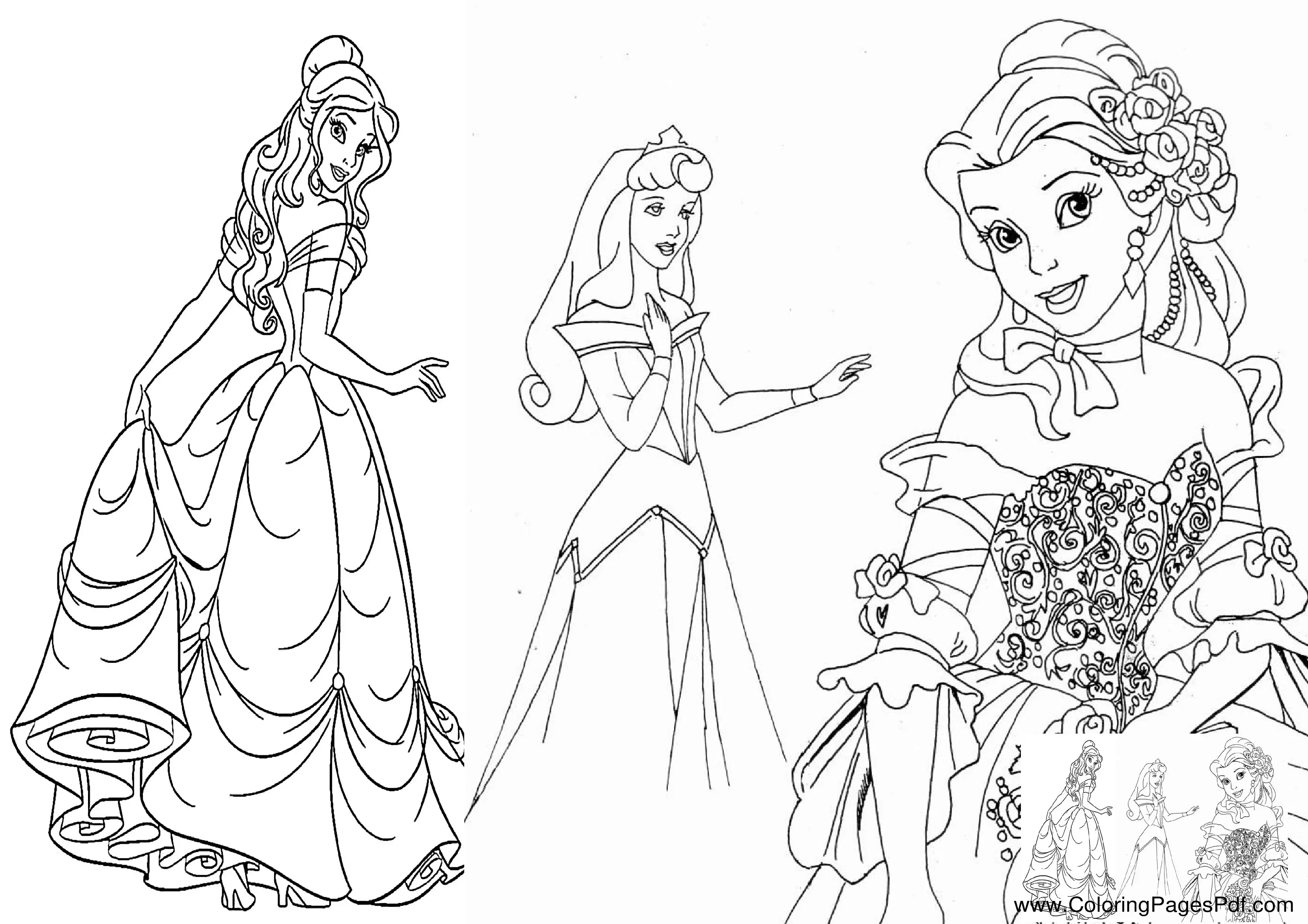Disney princess coloring pages