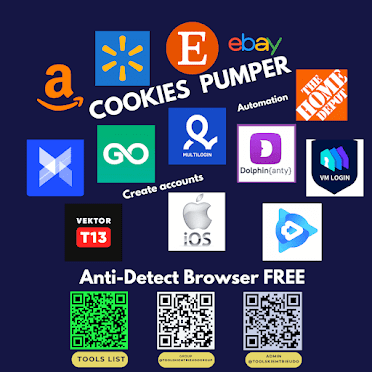 Cookies Pumper, Create account all site: Amazon, Walmart, eBay, Etsy, Homedepot, Apple,  Gmail ....