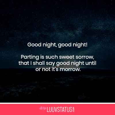 good night quotes in english for love