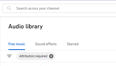 YouTube audio library