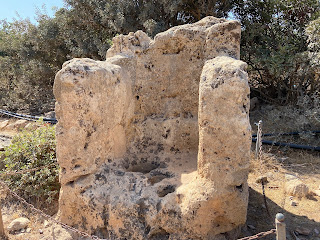 The throne at Ancient Falassarna.