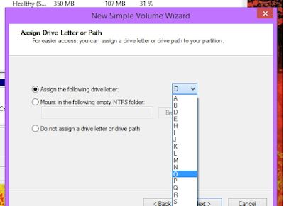 Cara Membagi Partisi Hardisk Windows 8 new simple volume