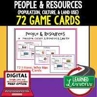 World Geography Games, Game Cards, Secondary Engagement Strategies, Vocabulary Review