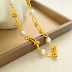 Modern Jewelry One Layer Knots Metal Necklace Cool Design High Quality Copper Gold Color Round Pearl Necklace For Women Gifts