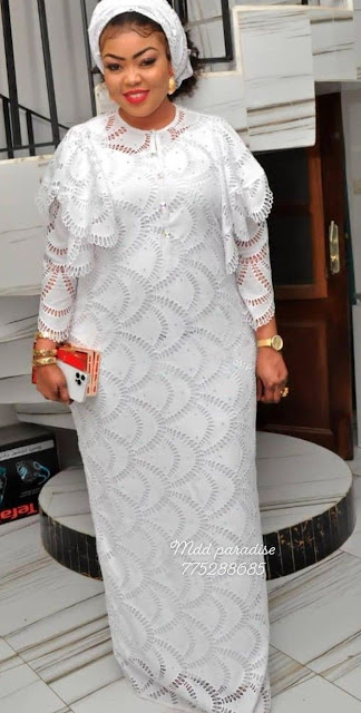 White Lace Gown Styles for Burials