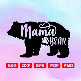Mama Bear Free SVG 03 Cricut Ready File, Car Decals 062