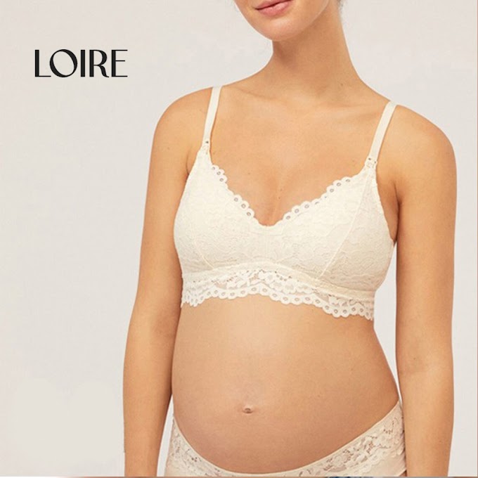 Mall Shop [ loirechic ] Áo Lót Bầu Ren Trước Và Sau Sinh Nút Gài Tiện Lợi Cho Bé Bú LOIRECHIC BRB01