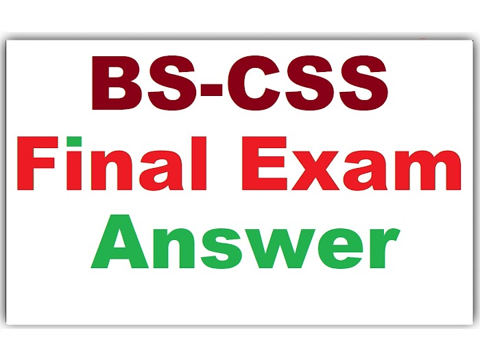 BS-CSS Final Exam Question and Answer