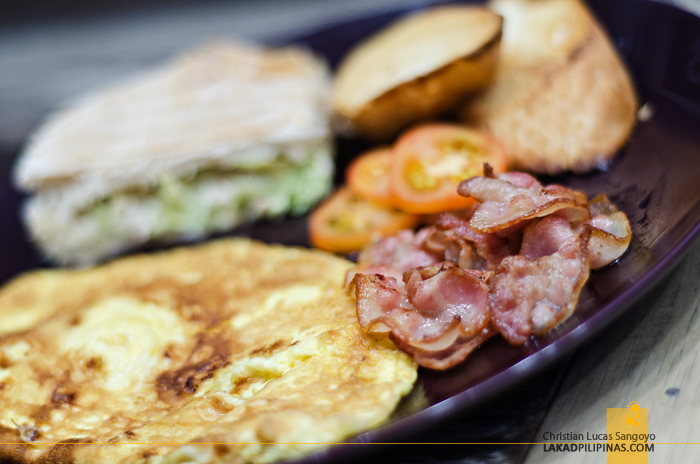 Bacon Breakfast at Junction Hostels in Makati City