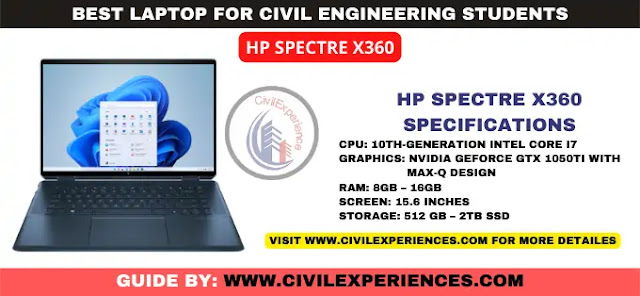 HP Spectre x360 | HP Spectre x360 SPECIFICATIONS | Best Laptop For Civil Engineering Students in 2022 | Best Laptop For Engineering Students