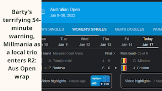 Barty's terrifying 54-minute warning, Millmania as a local trio enters R2: Aus Open wrap