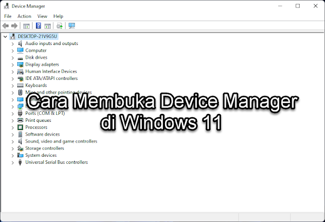 cara membuka device manager