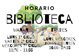 HORARIO BIBLIOTECA TARDES