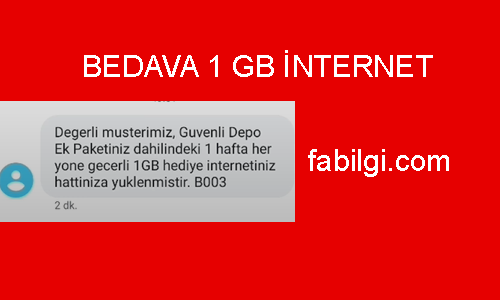 Vodafone Bedava 1 GB Haftalık İnternet Hilesi Ocak 2022