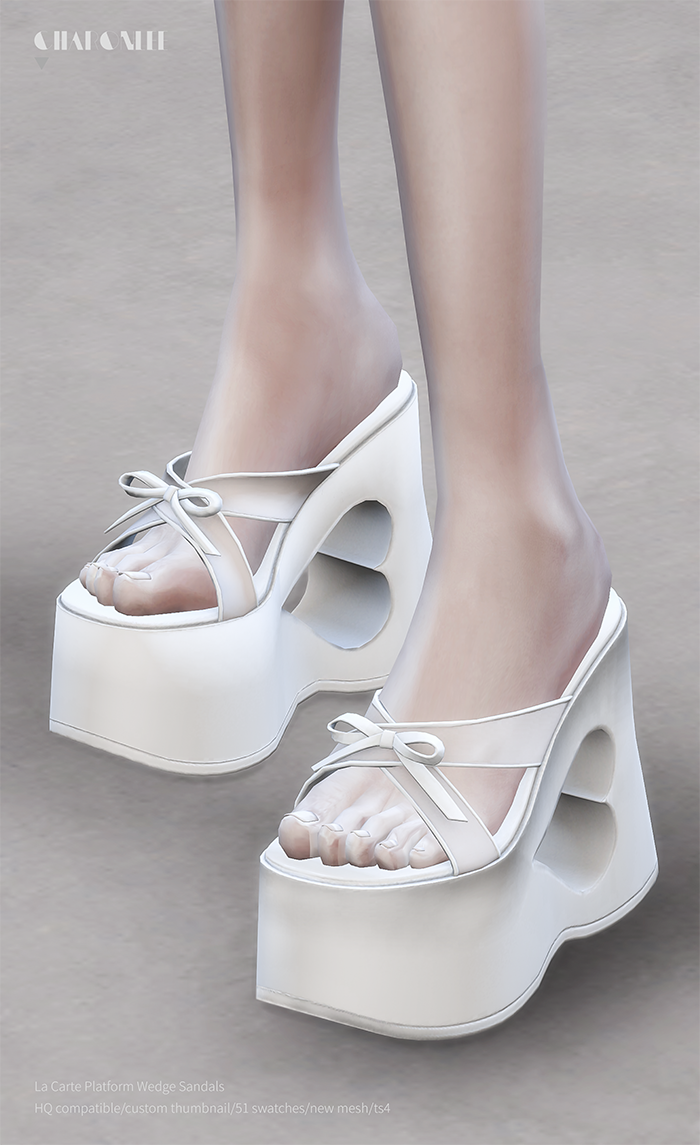 Charonlee: 【La Carte Platform Wedge Sandals】