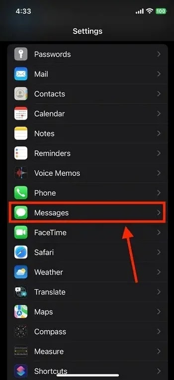 تفعيل iMessage iOS
