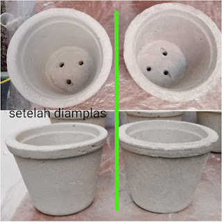 membuat pot semen