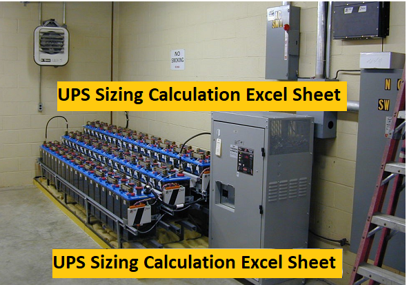 UPS Sizing Calculation Excel Sheet 