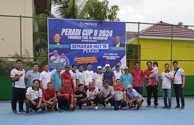 Rangkaian HUT Ke 19, DPC PERADI Banjarmasin Gelar Turnamen Tenis Lapangan