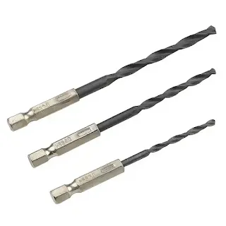 High-speed twist drill bit drilling rates reduce heat generation and bit wear, ensures continual sharpness and durability, hex shank hown - store