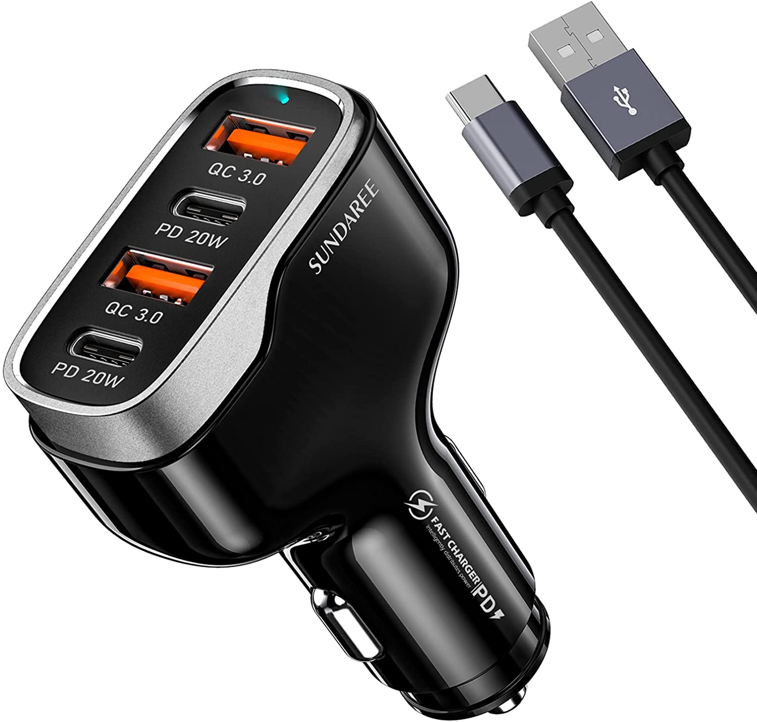 Original car charger with 4 USB
