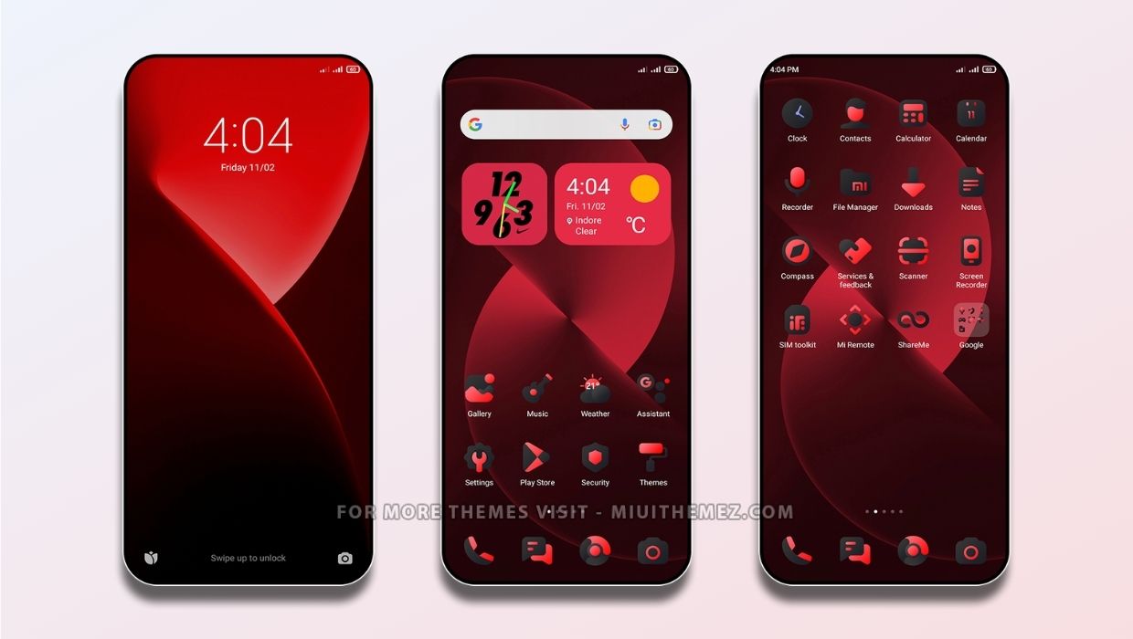 Lux Red MIUI Theme