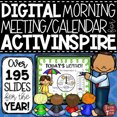 Digital Morning Meeting Calendar for the Smartboard in ActivInspire